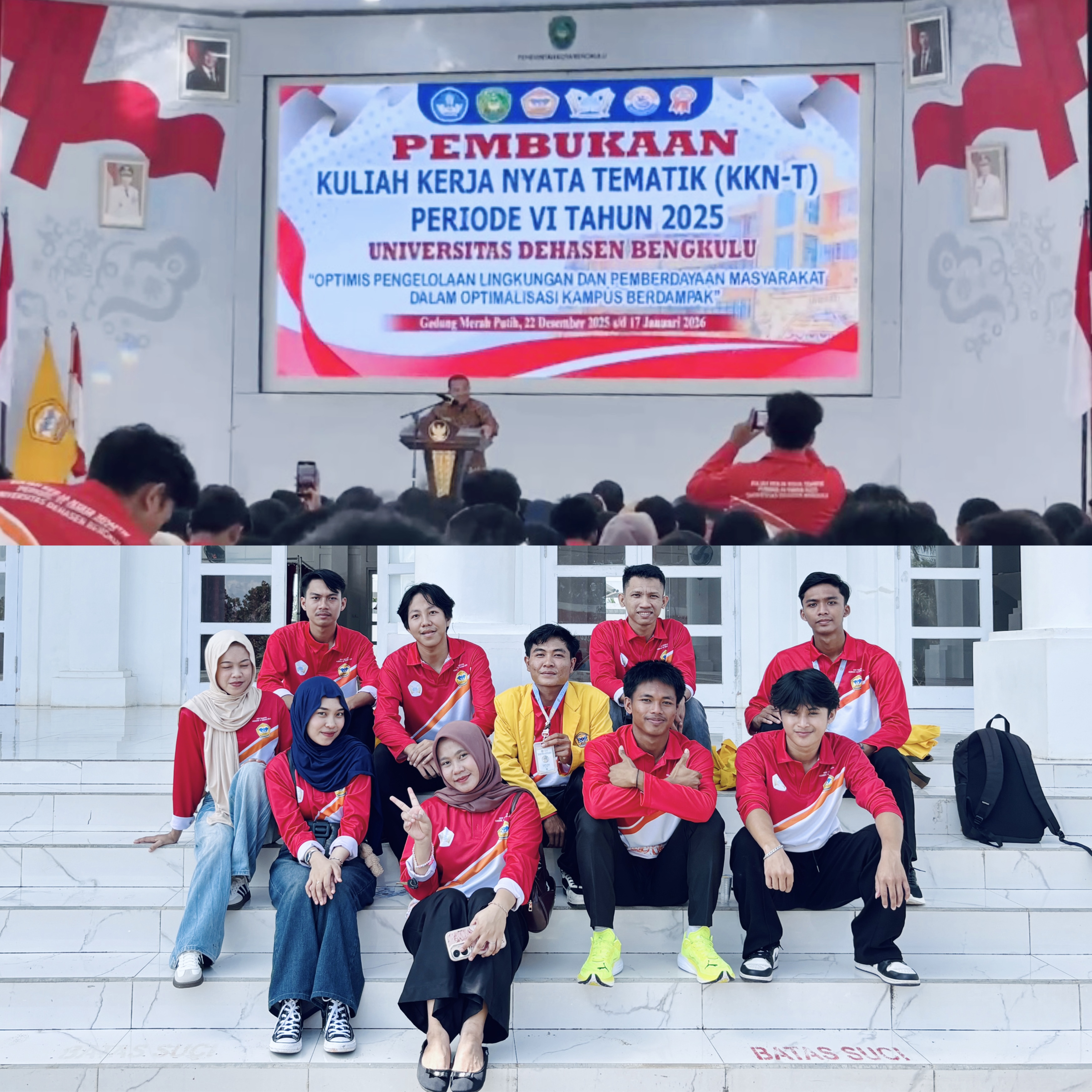 Pembukaan dan pelepasan kkn-t periode VI Universitas Dehasen Bengkulu 