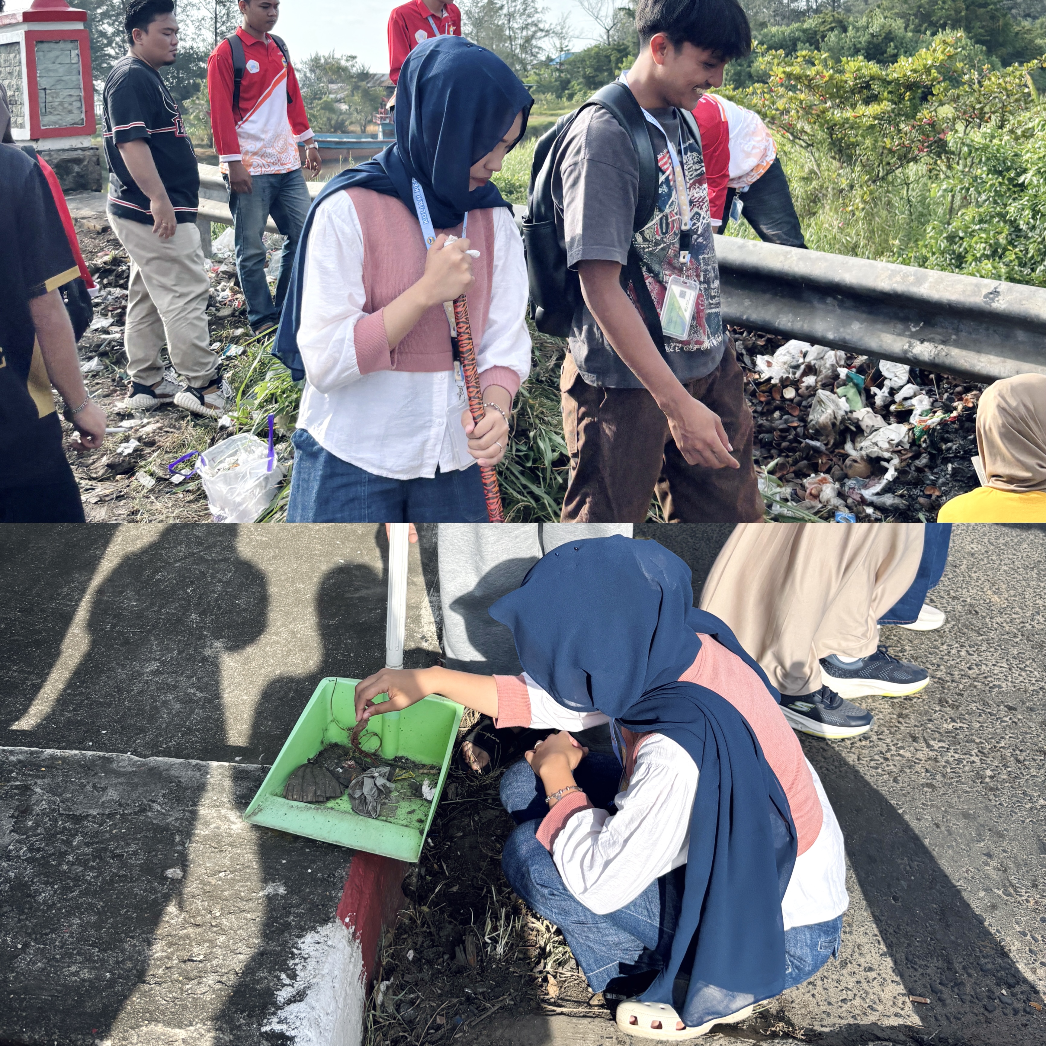 Kerja bakti dan gotong royong membuat taman