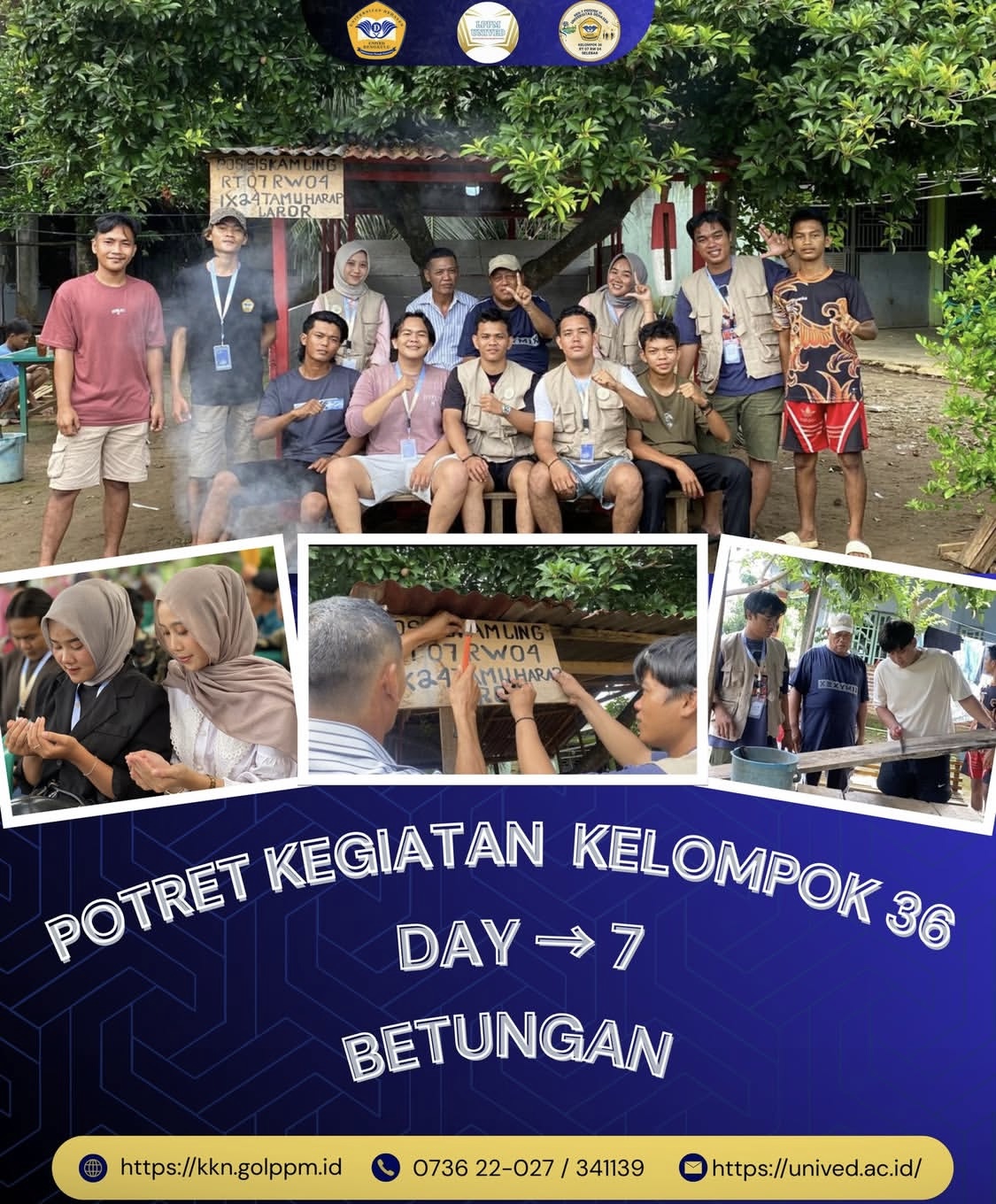 Mengecat pos kampling , bersama pemuda rt 07 rw 04