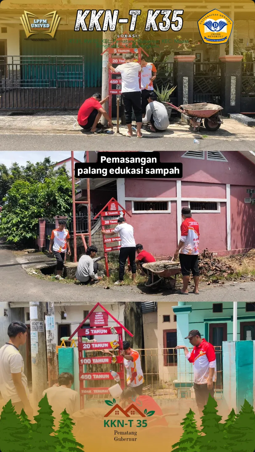 Pemasangan Palang Edukasi Sampah