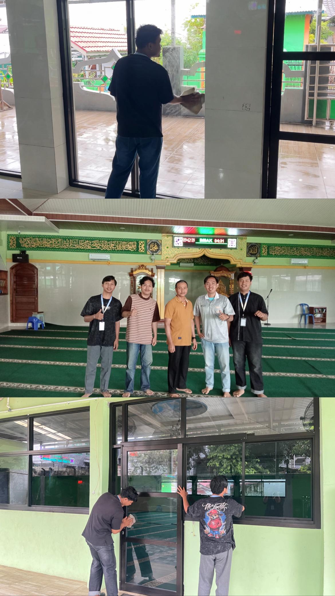 Minggu ke-2 membersihkan masjid 