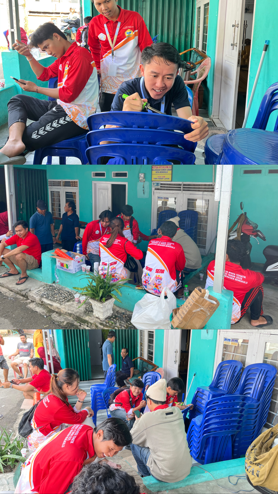 menandai kursi di rt08 rw02 sawah lebar