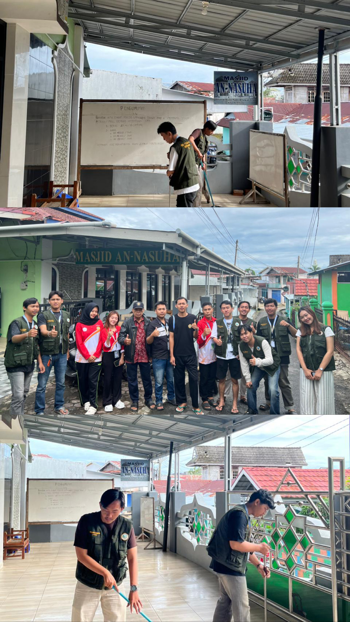 membersihkan masjid setiap jum’at