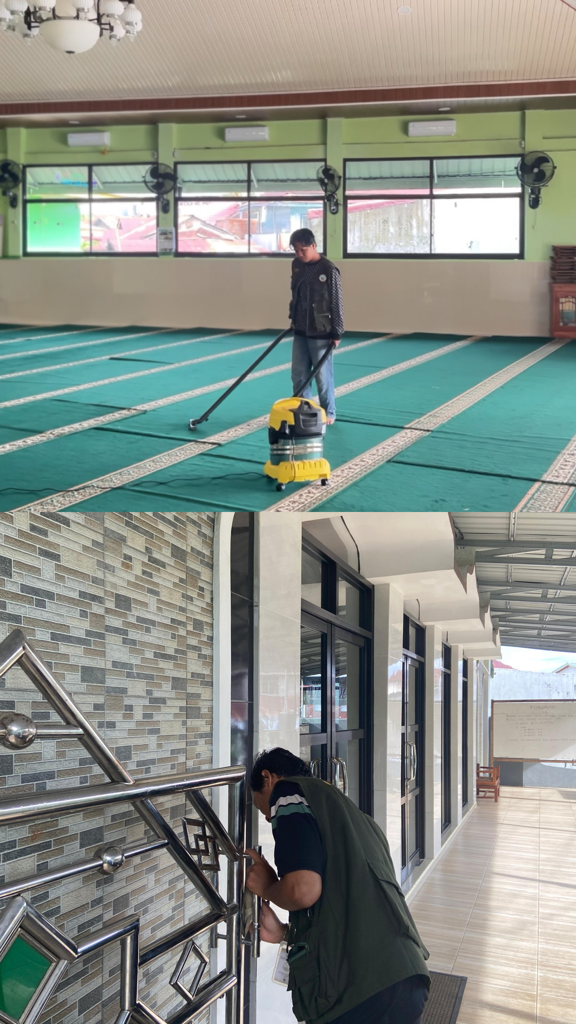 membersihkan masjid an-nasuha sawah lebar 