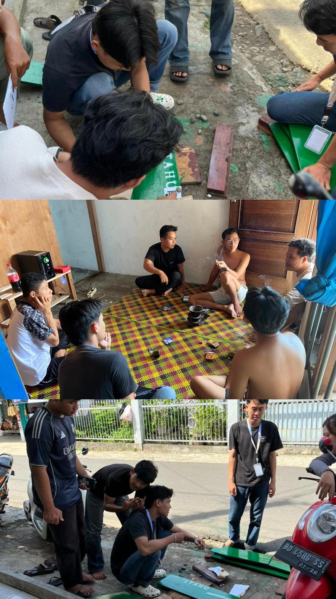 Tahap Finishing papan Edukasi serta melakukan diskusi dengan kelompok lain untuk melakukan Collab proker 