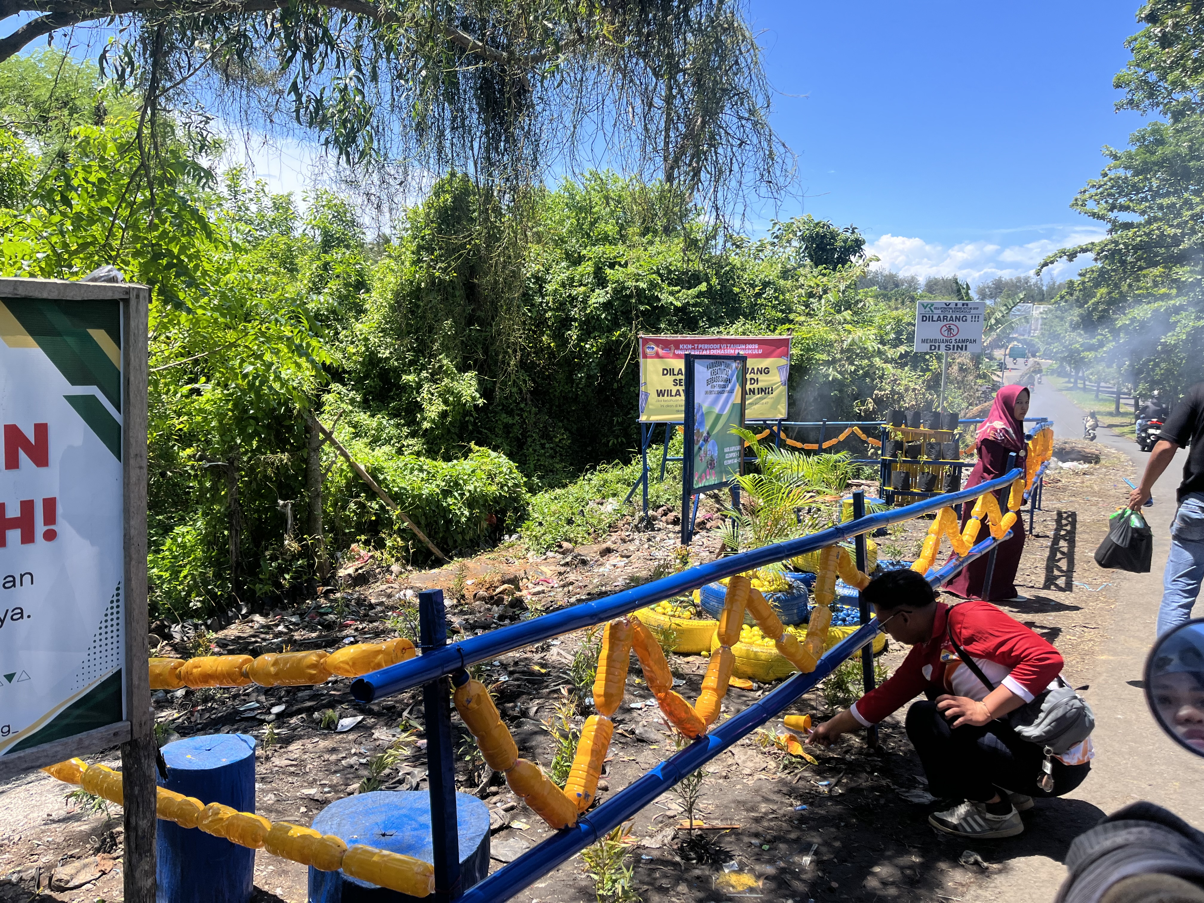 Hasil membuat taman bersama kelompok 1-5 44-49 di lempuing 