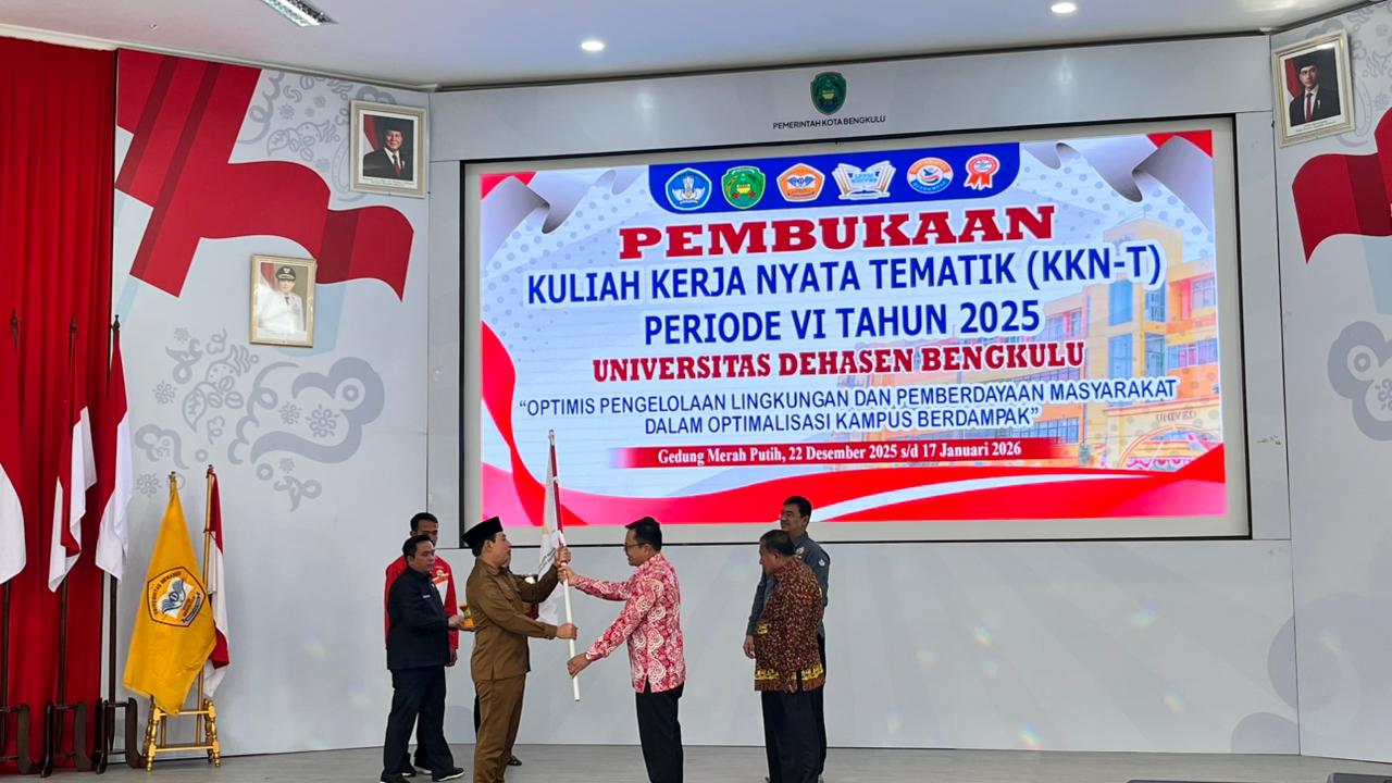 Pembukaan KKN-T Bersama Walikota Bengkulu di Gedung Merah Putih.
