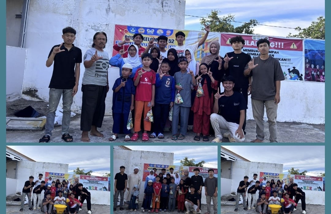 Foto Bersama Bapak RT 01 Kelurahan Anggut Bawah dan Anak-Anak.