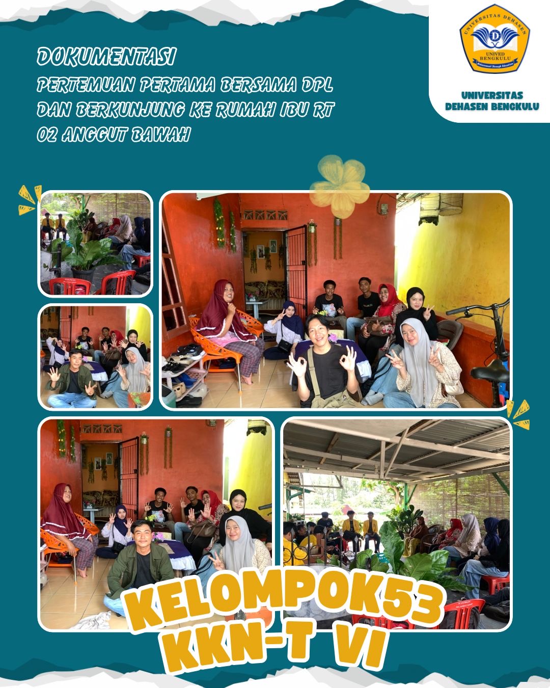 Kunjungan pertama serta survei lokasi RT2 Anggut Bawah bersama DPL