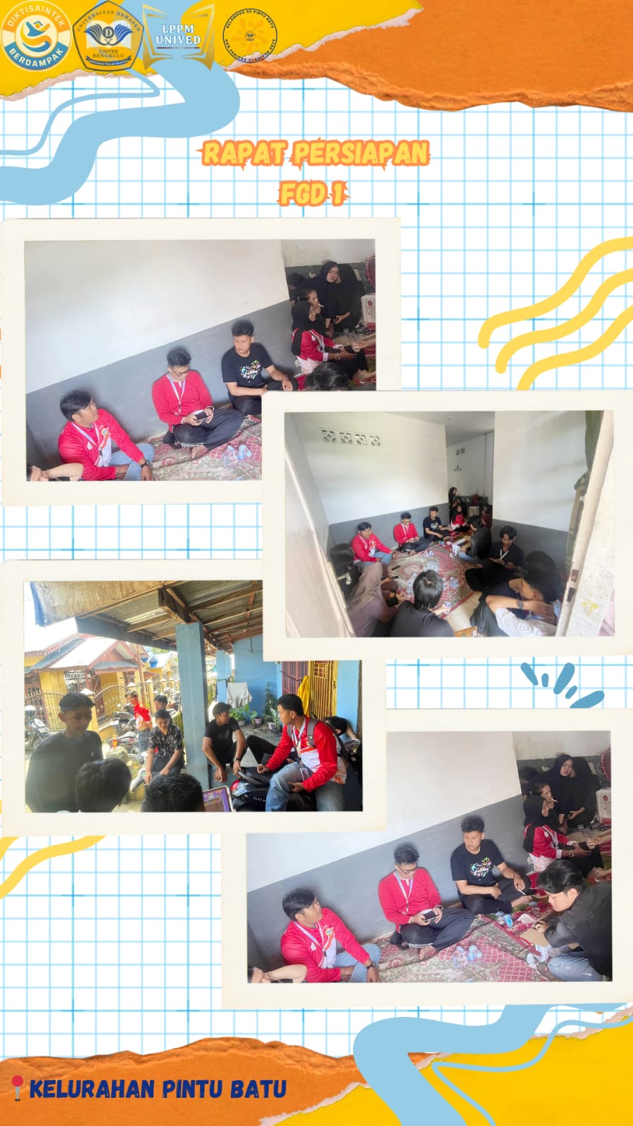 Rapat persiapan FGD 1 di posko kelompok 59