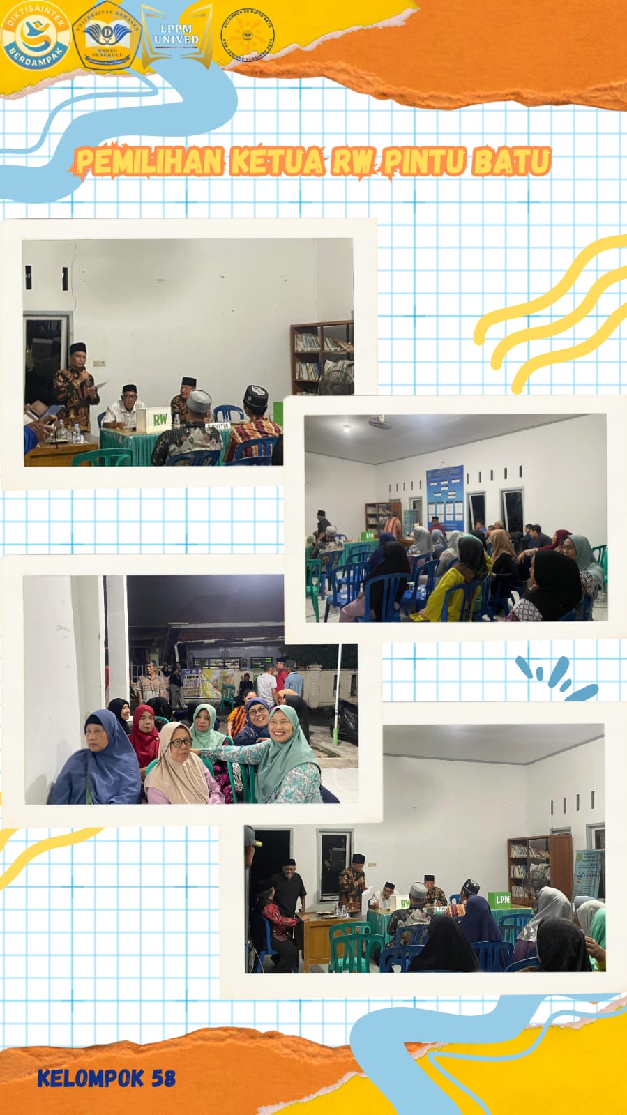 Membantu acara pemilihan rw