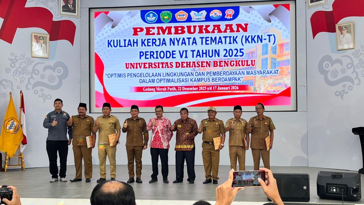 Pembukaan KKN-T Bersama Walikota Bengkulu di Gedung Merah Putih