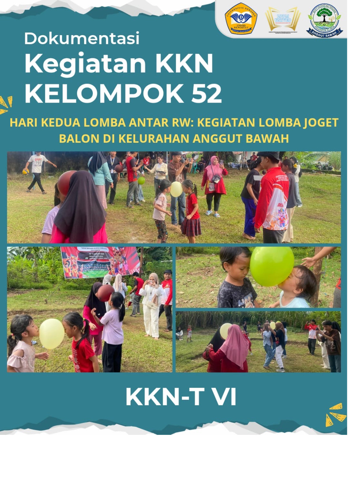 Hari Kedua Lomba Antar RW: Kegiatan Lomba Joget Balon di Kelurahan Anggut Bawah. 