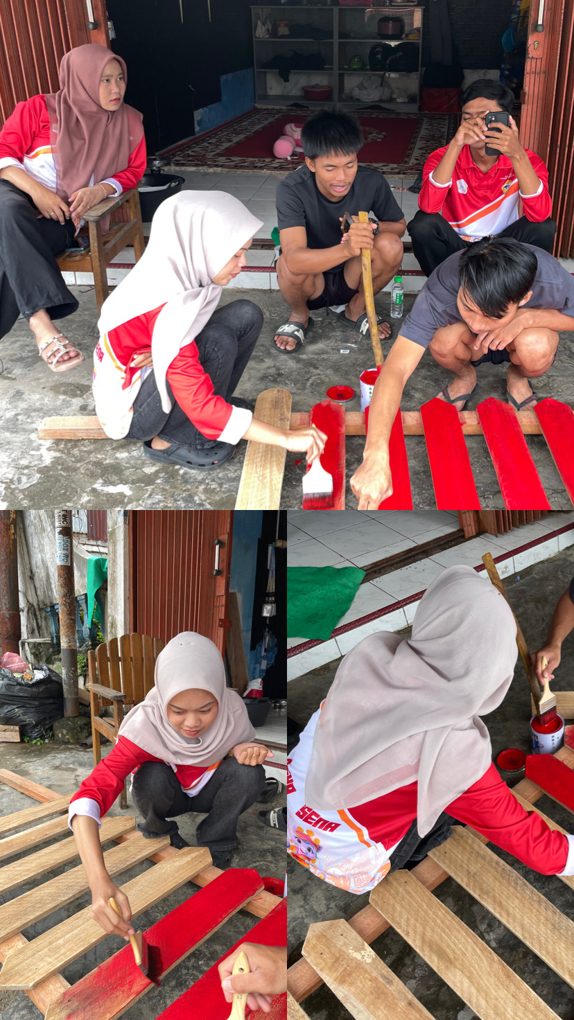 Pembuatan papan edukasi sampah