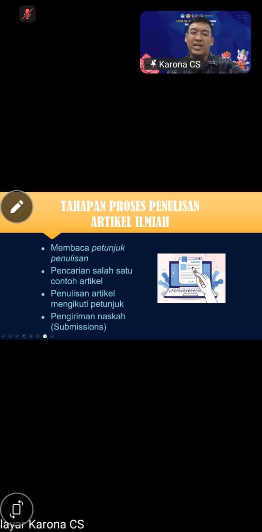 Pembekalan KKN-T kelas B via zoom meeting