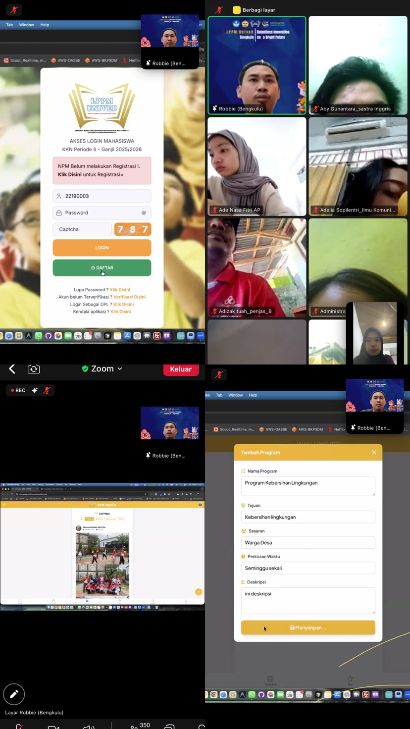 Sosialisasi Aplikasi KKN-T Dilakukan Secara Zoom