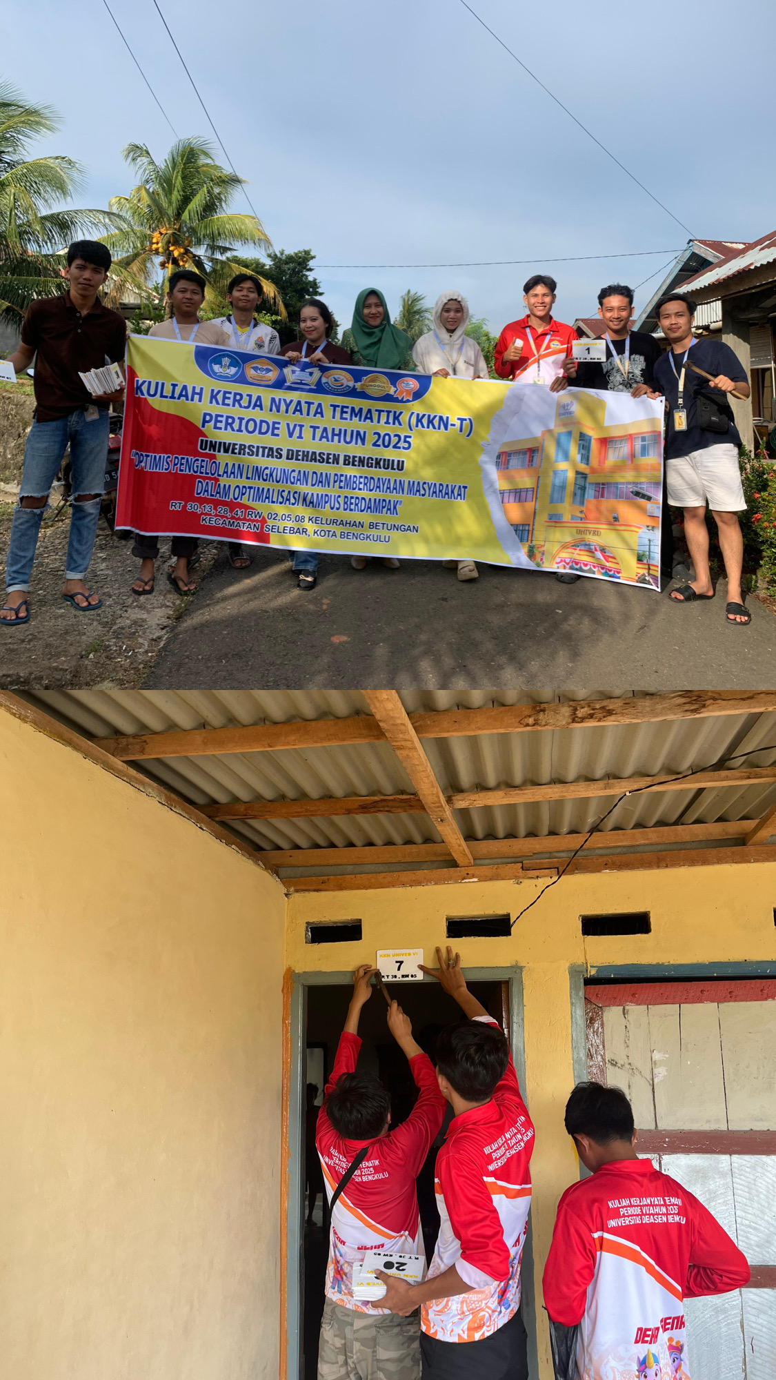 Pemasangan nomor rumah di rt 30