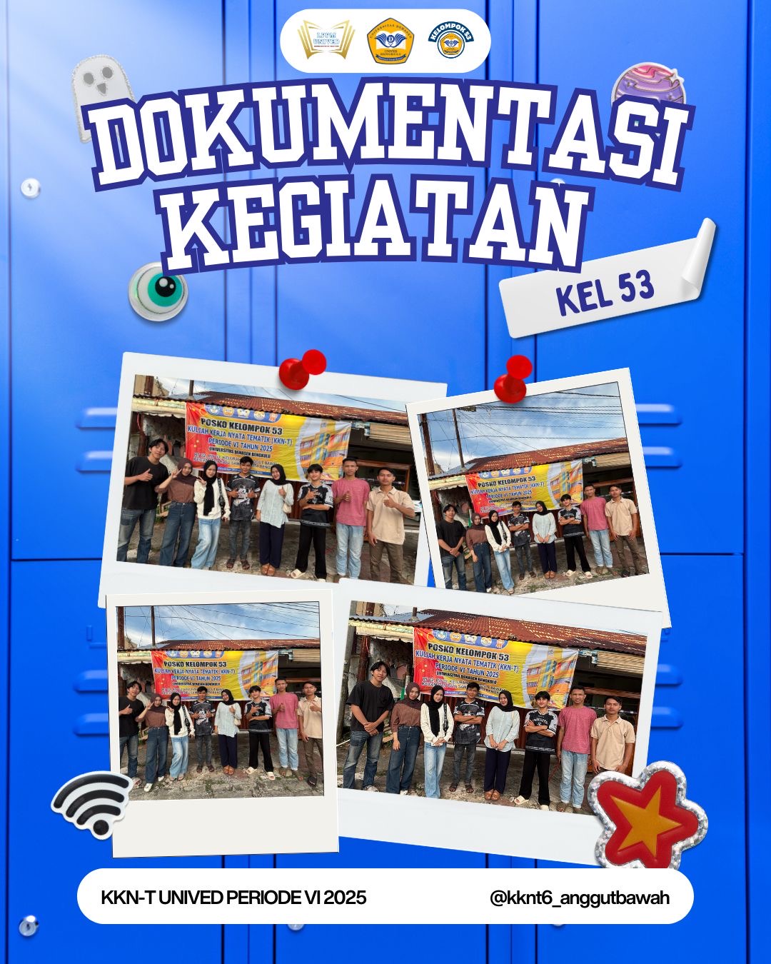 MEMBERSIHKAN DAN MERAPIKAN POSKO KELOMPOK 53