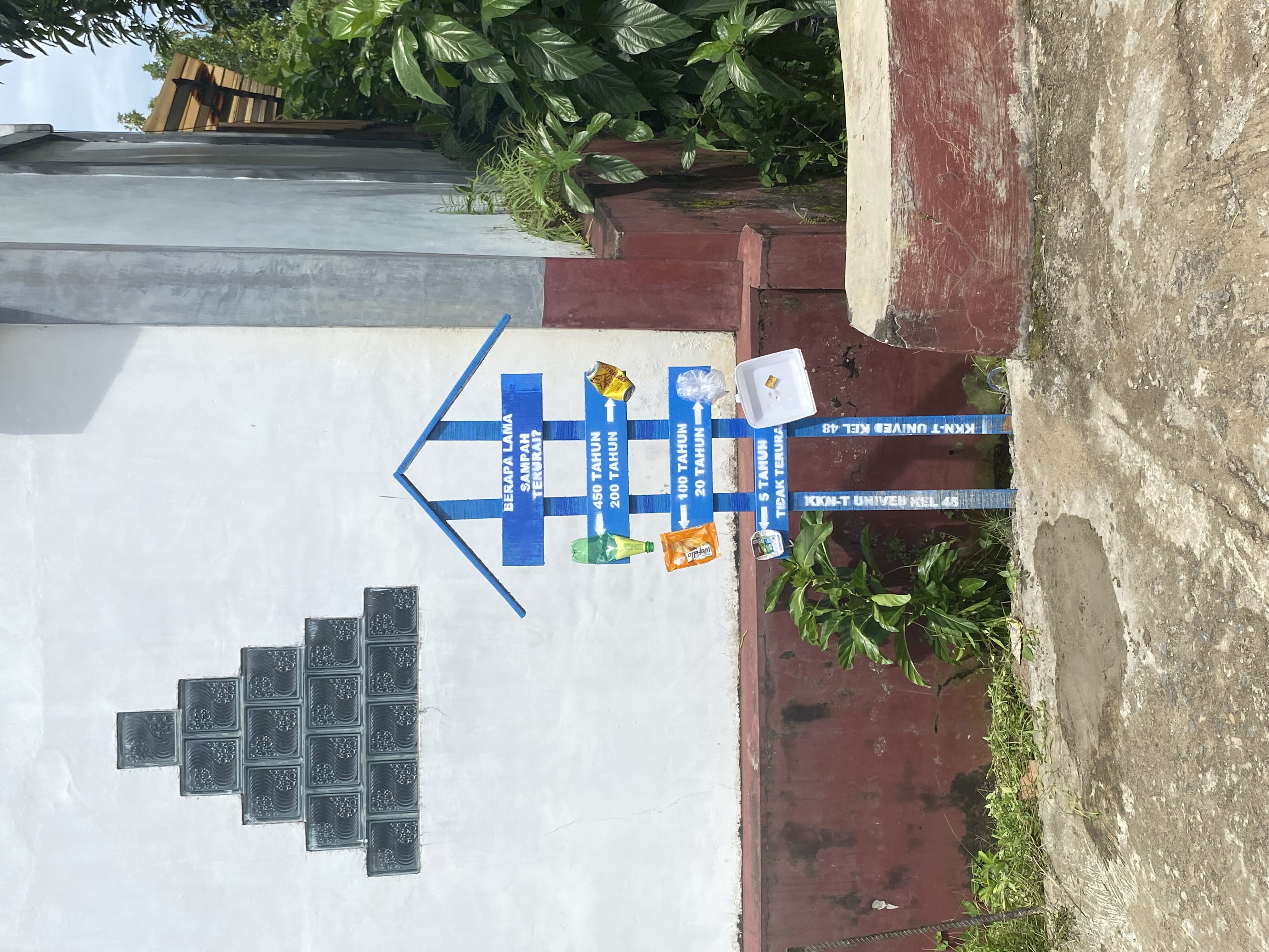 Kegiatan Offline : Plang Edukasi Sampah Pertama Telah Terpasang