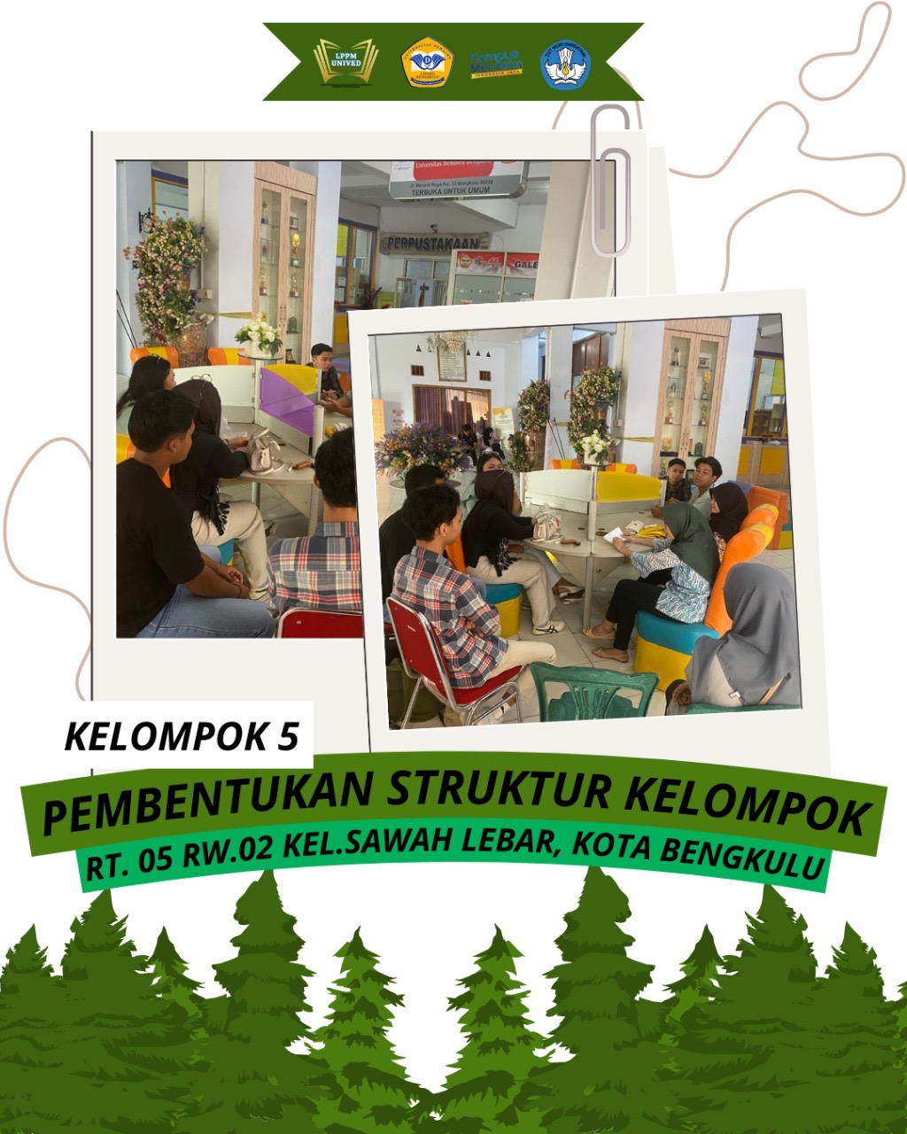 Pembentukan Struktur ke anggotaan KKN-T kelompok 5 