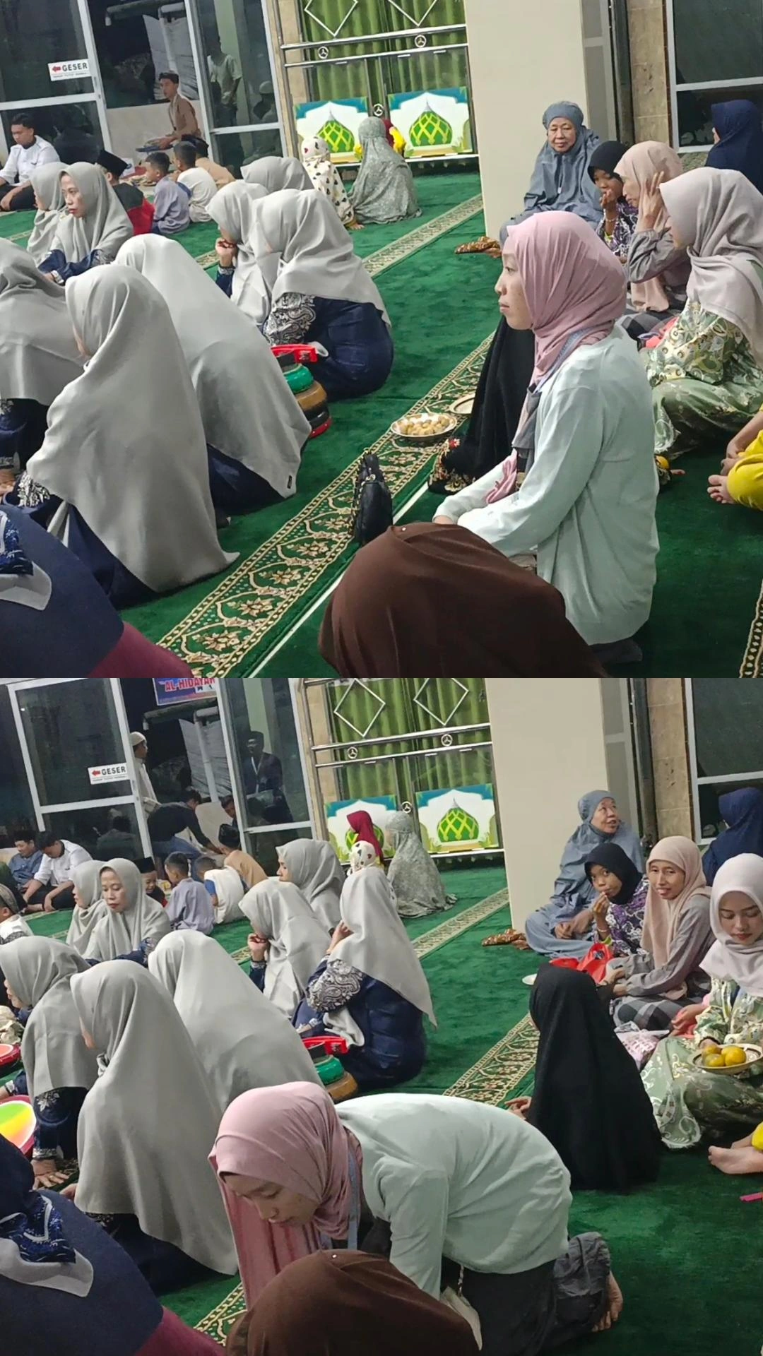 mengikuti kegiatan isra-mira'jBersama warga RT 18