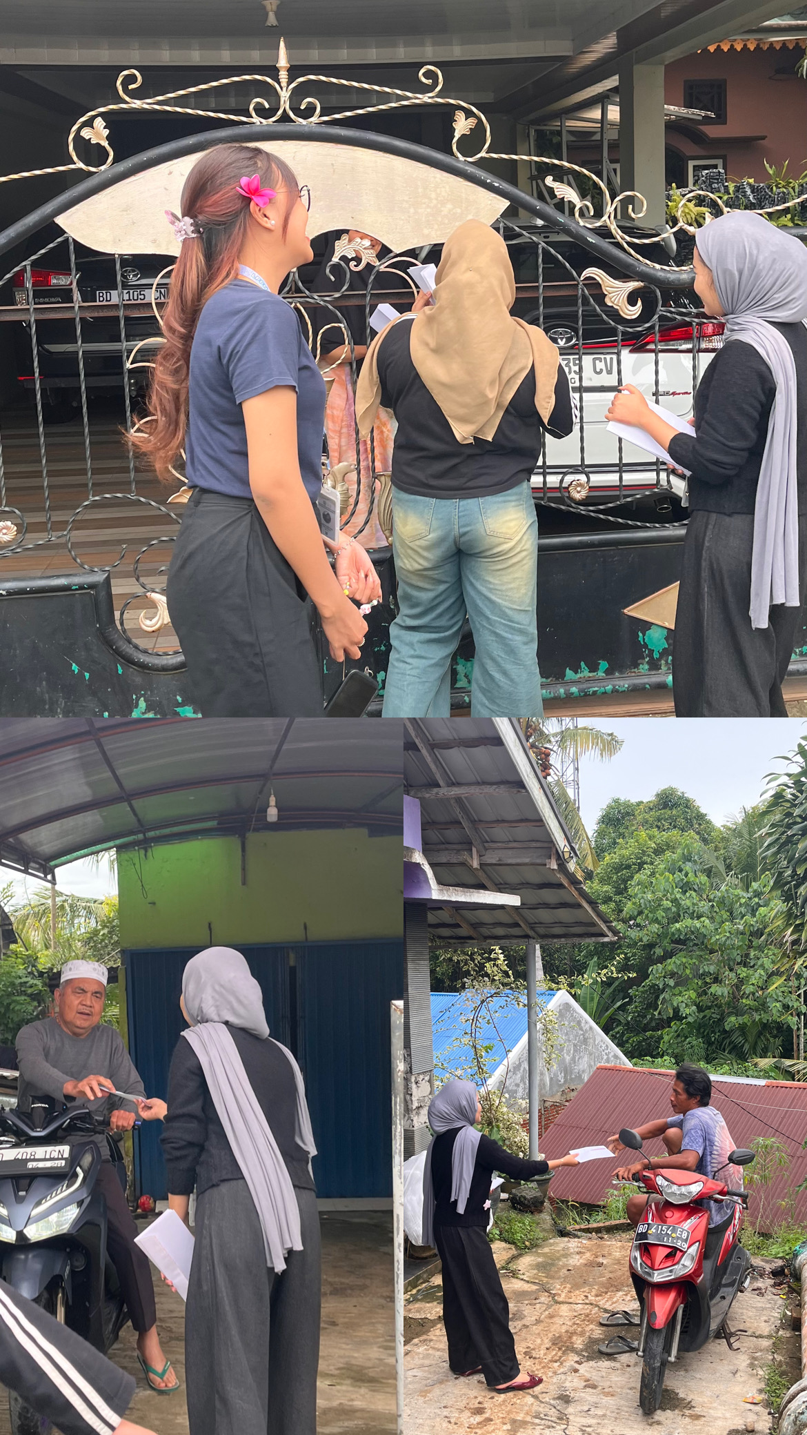 Pembagian Undangan Senam Sehat Pagi kepada seluruh warga Rt21,Rw05 Sawah lebar