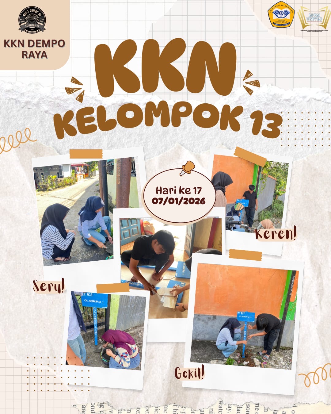 Pemasangan palang gang dan pemasang palang edukasi sampah di rt21,rw05 sawah lebar 