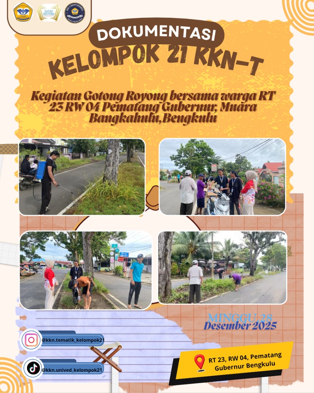 Gotong royong bersama warga RT 23 RW 04 