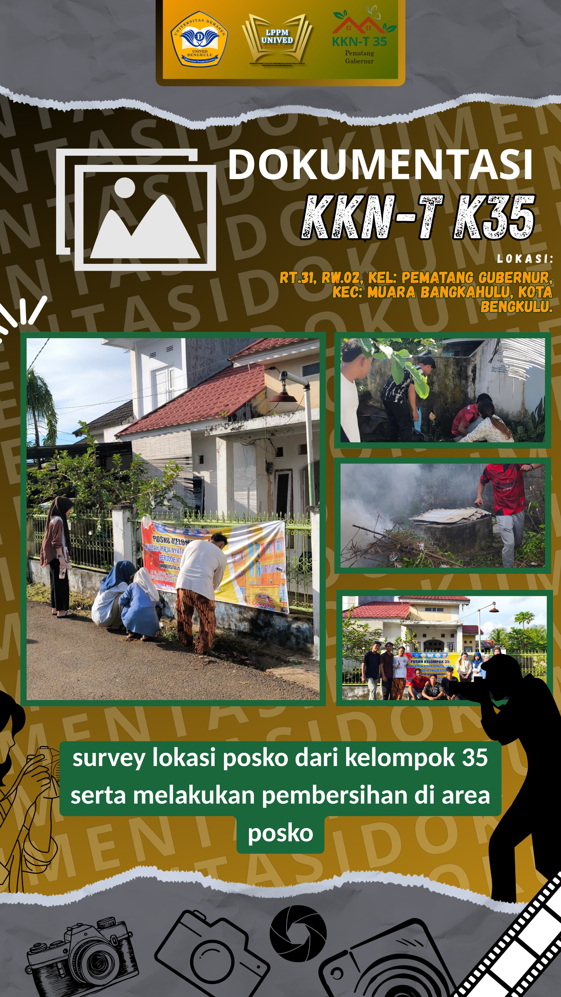 Survei posko kkn-t kelompok 35, rt. 31, rw, 02 pematang gubernur