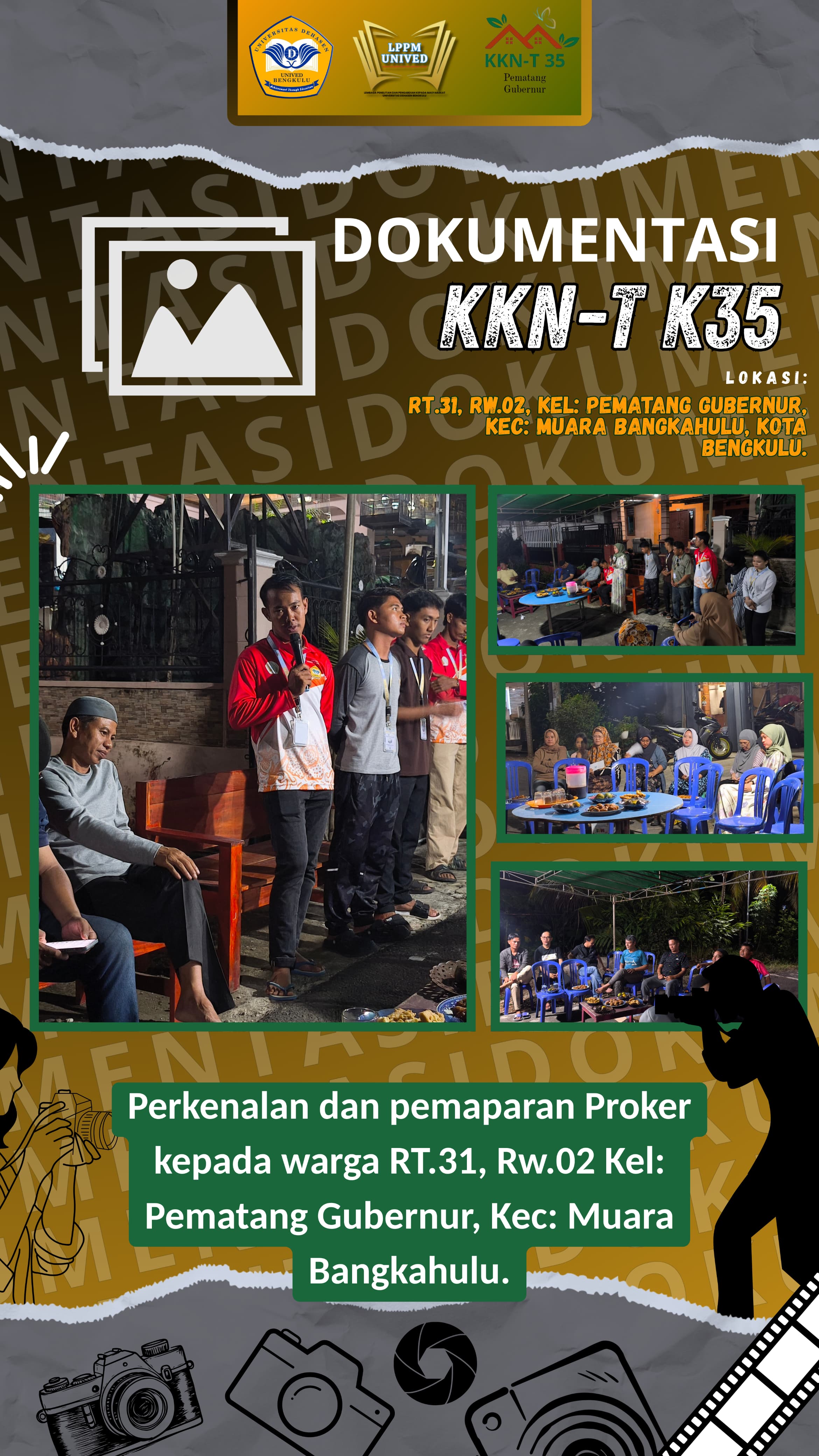 Perkenalan dan pemaparan proker kelompok 35 rt. 31 rw. 02