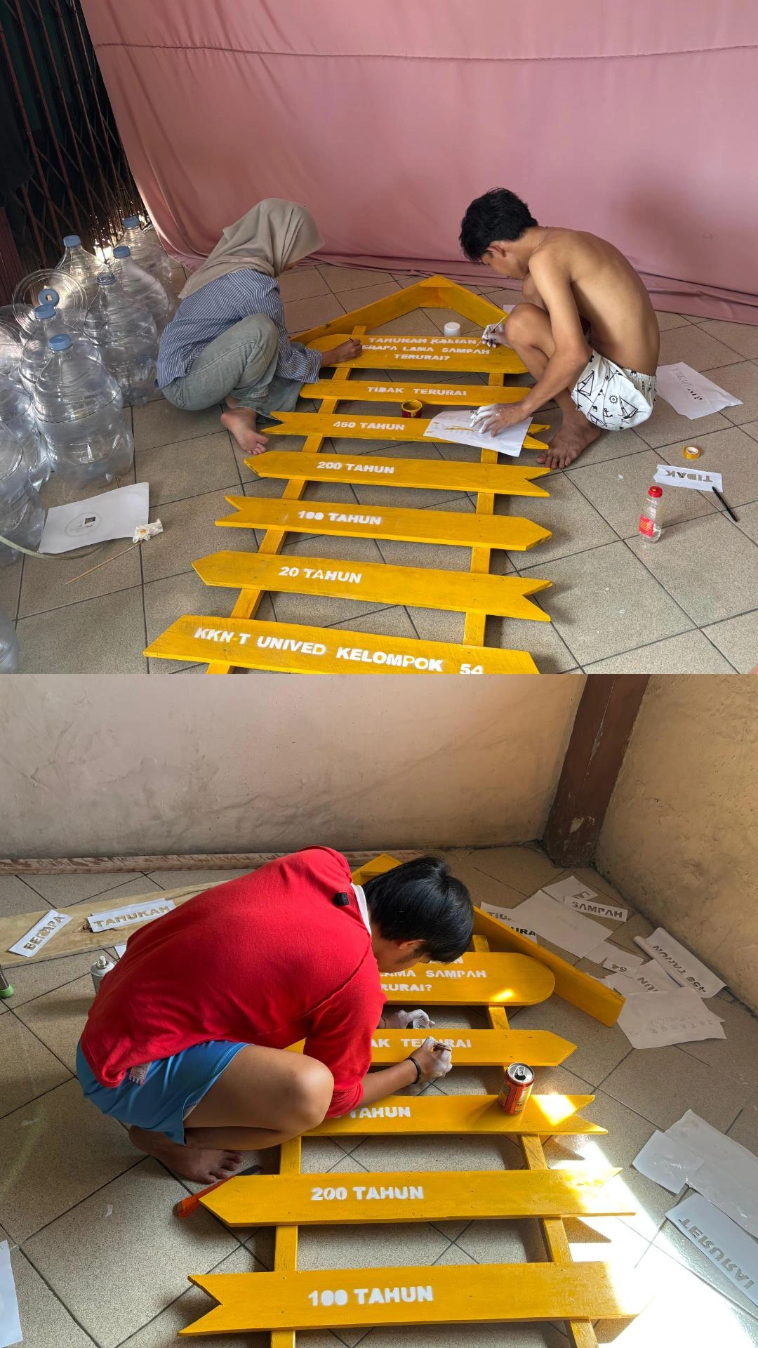 pembuatan tulisan plang sampah