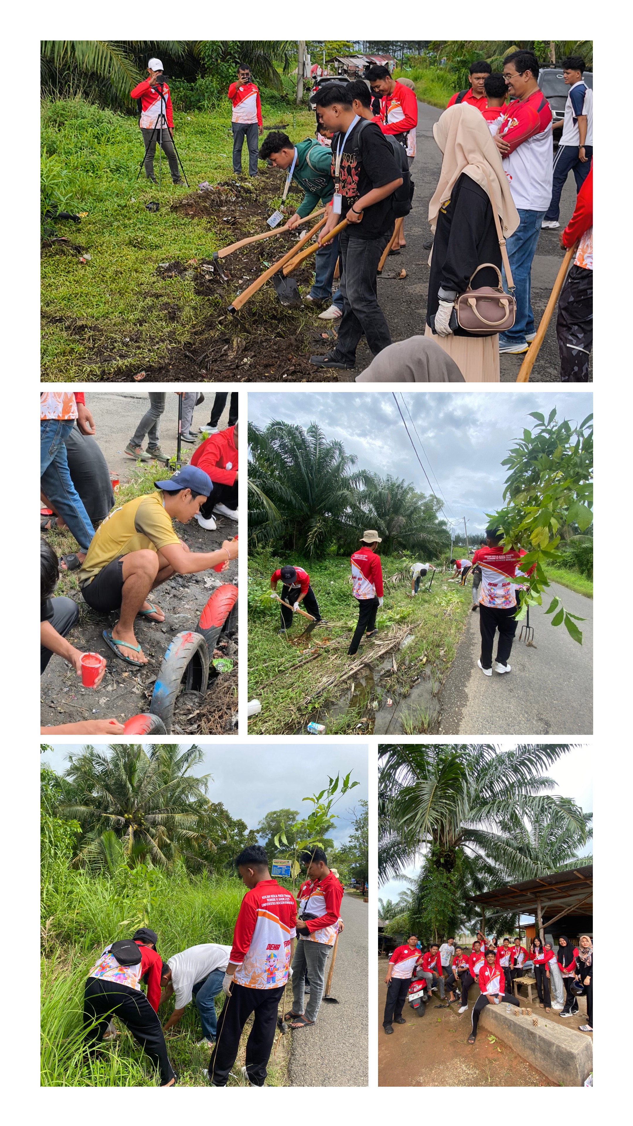 kegiatan gotong royong pembuatan taman