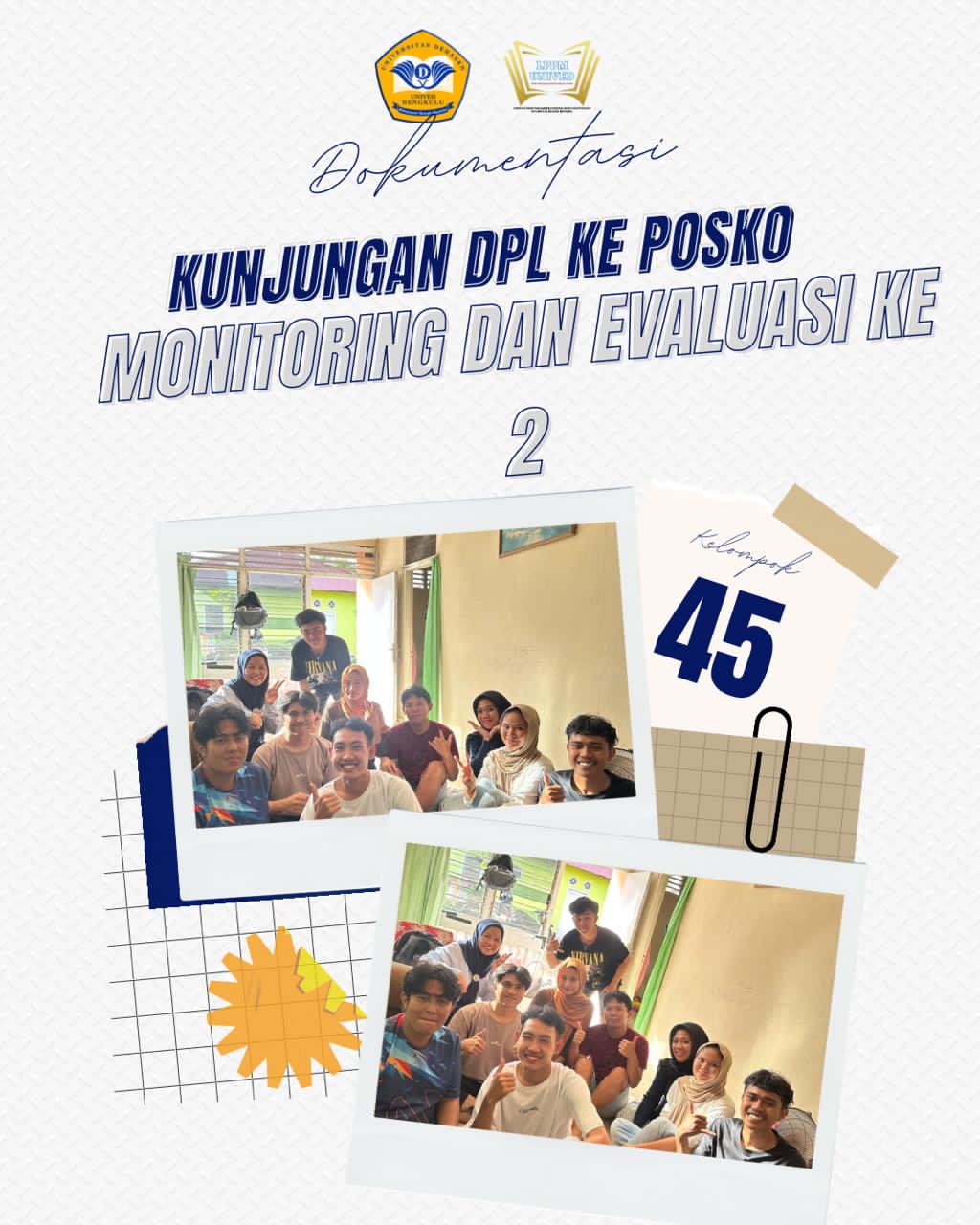 Kunjungan rutin ibu DPL ke posko