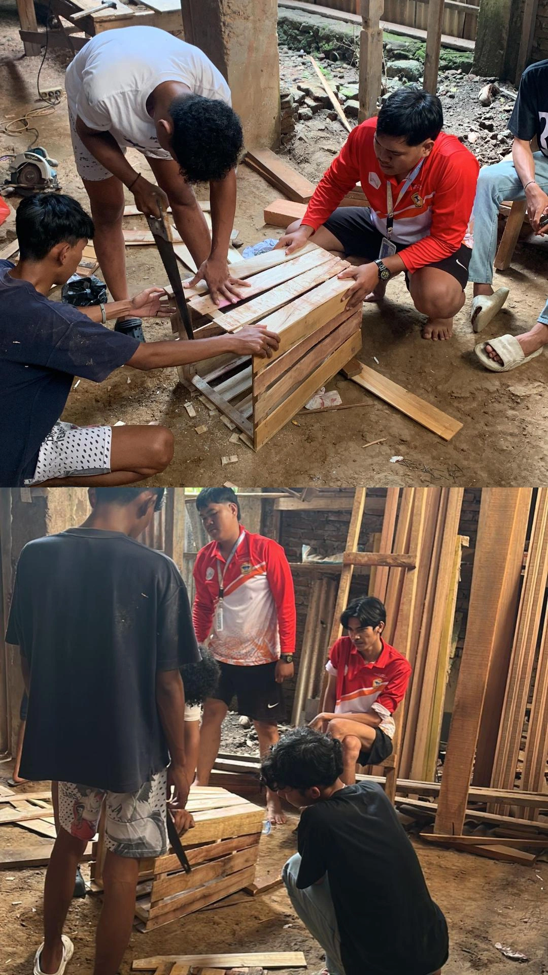 PROKER TEMPAT SAMPAH DARI KAYU