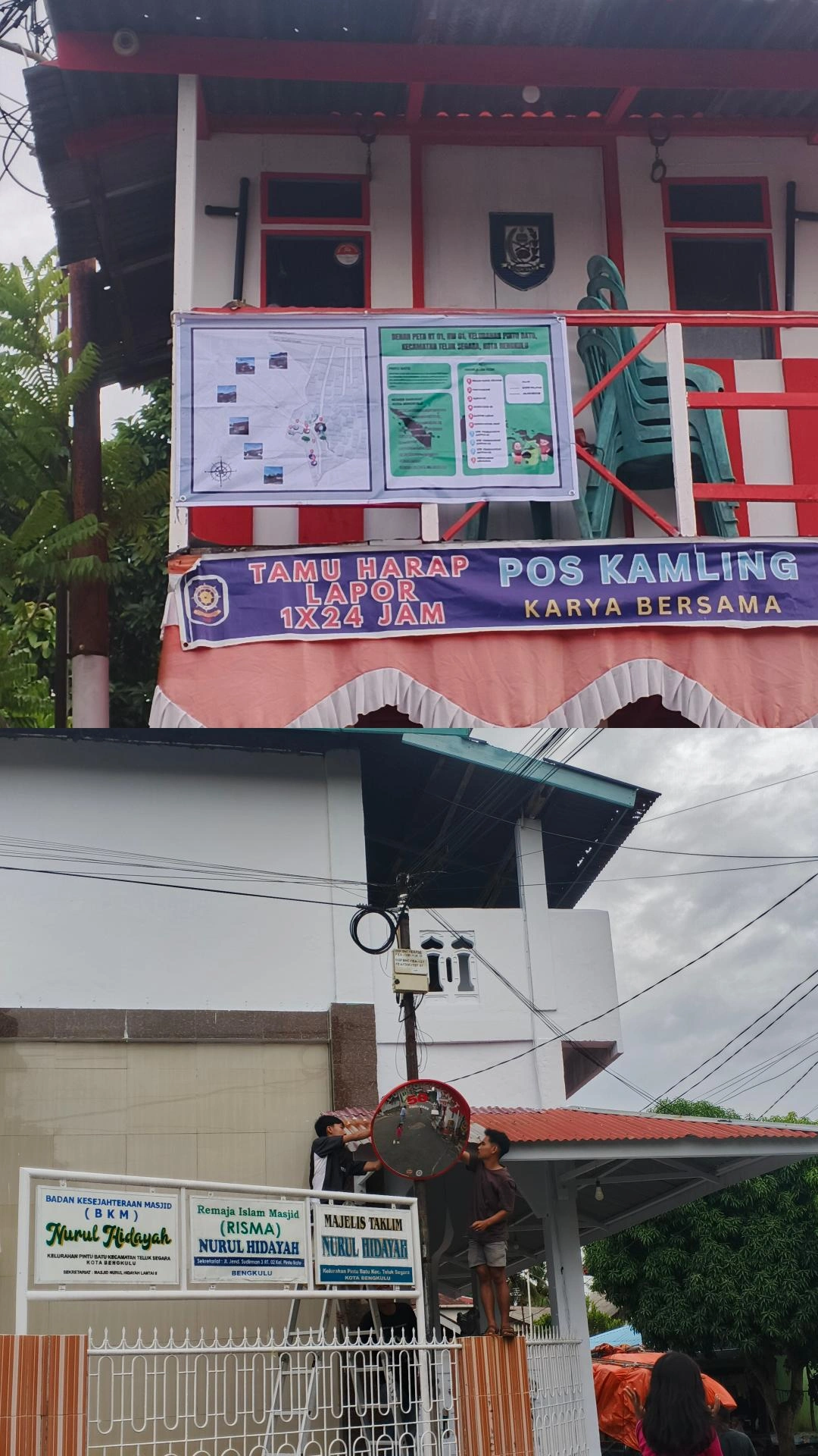 PEMASANGAN PROKER KACA CEMBUNG DAN DENA LOKASI KELOMPOK 56 RT 01 PINTU BATU