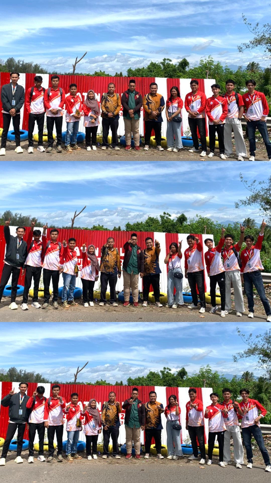 KEGIATAN FOTO BERSAMA MAHASISWA KKN KELOMPOK 56 BERSAMA DPL DI TAMAN JEMBATAN KUALO