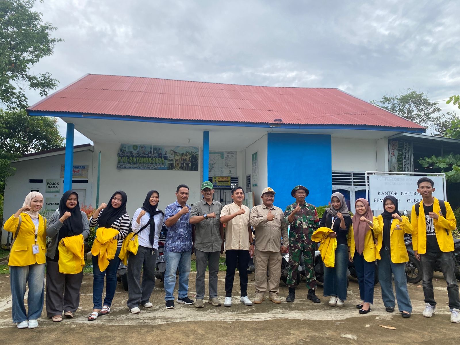 Pembukaan FGD 1 di kantor lurah pematang gubernur