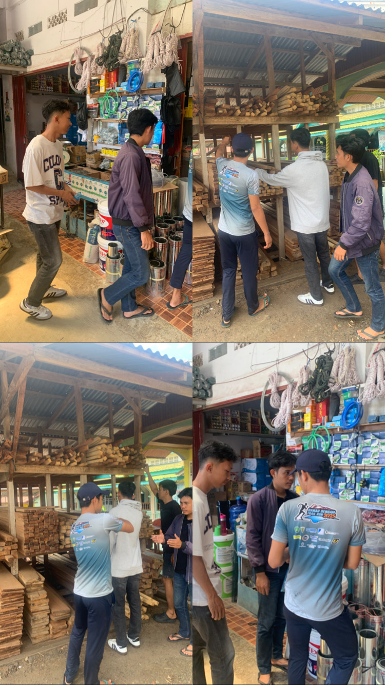 Kegiatan membeli barang “untuk tugu batu kerjasama dengan kelompok 24