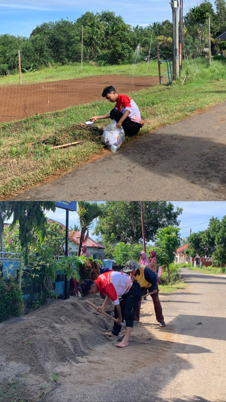 Kegiatan gotong royong bersama warga rt8 rw5 pematang gubernur 