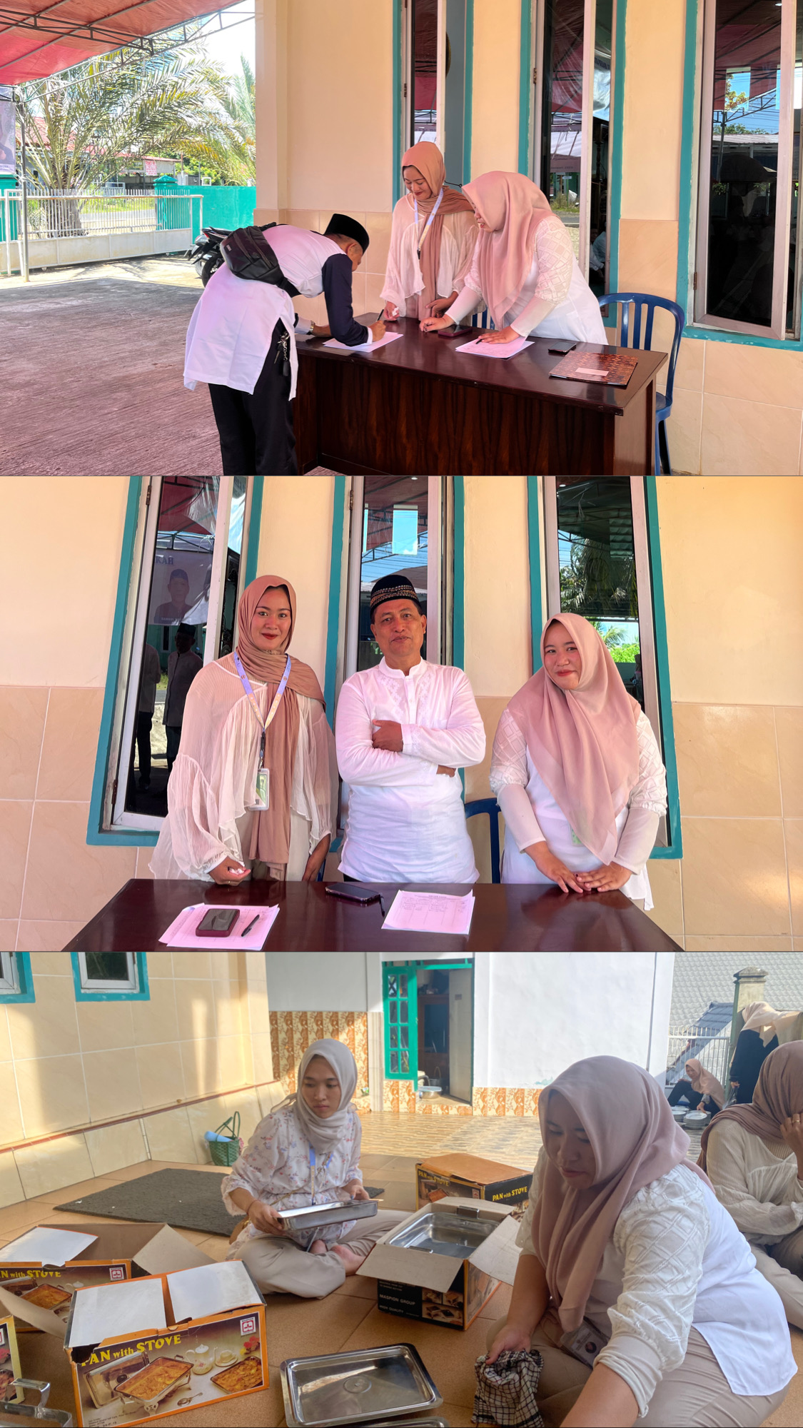  mengikuti acara isra mi’raj di masjid Al- barokah 