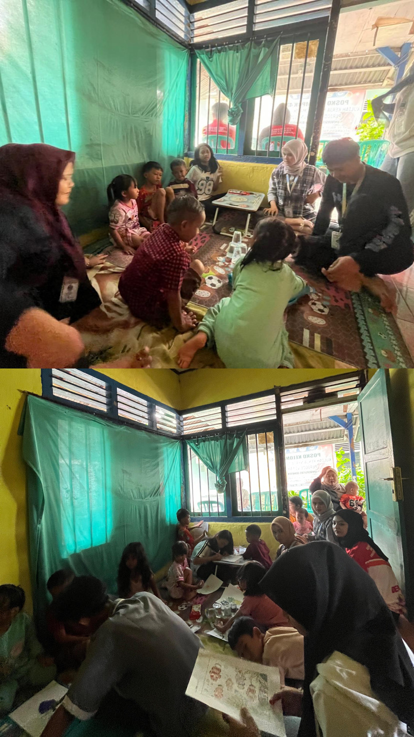 MEWARNAI HARI BERSAMA ADIK-ADIK DIPOSKO KKN PENURUNAN RT 14 