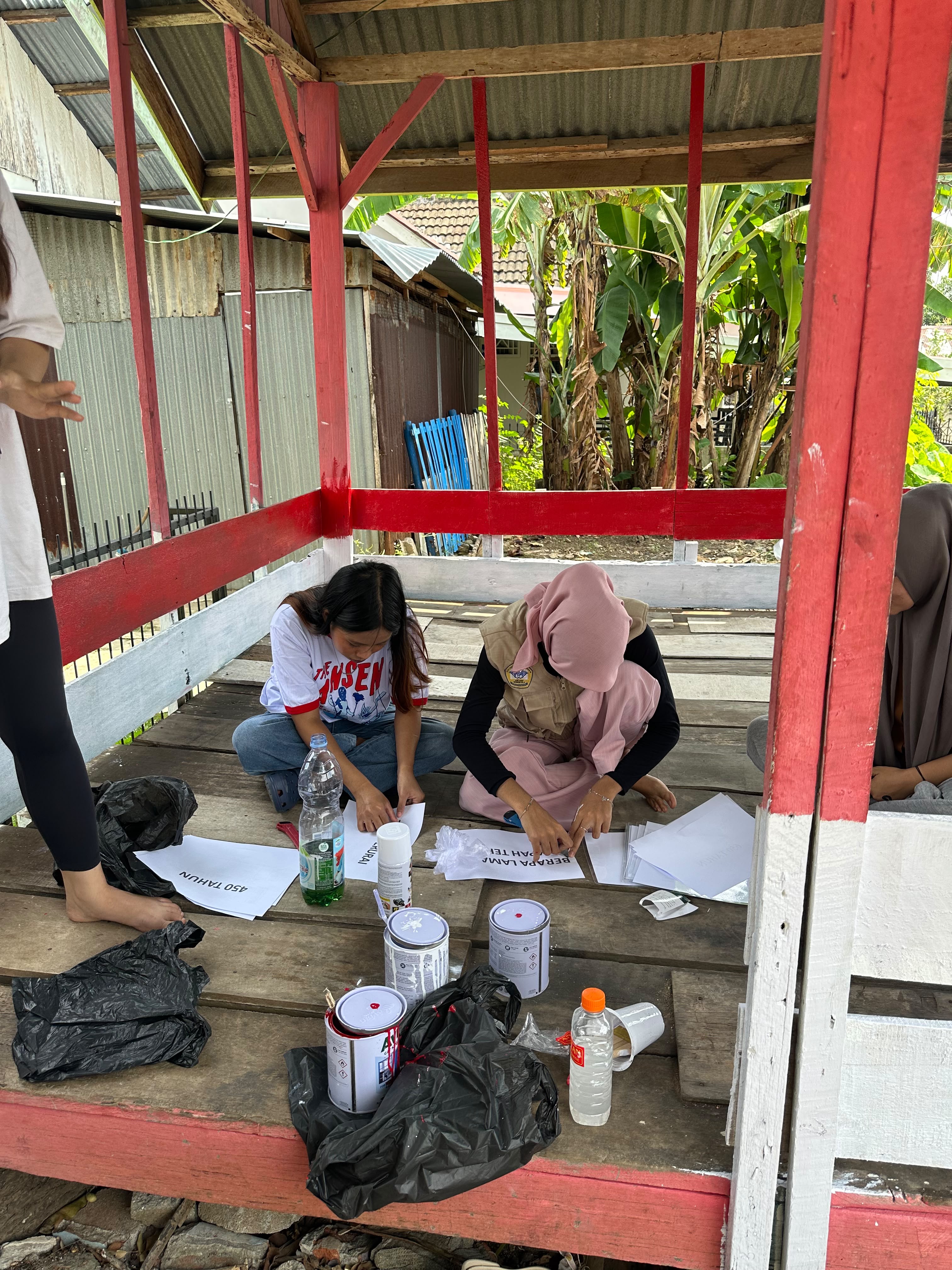 Mencetak Tulisan Untuk di Plang Edukasi Sampah
