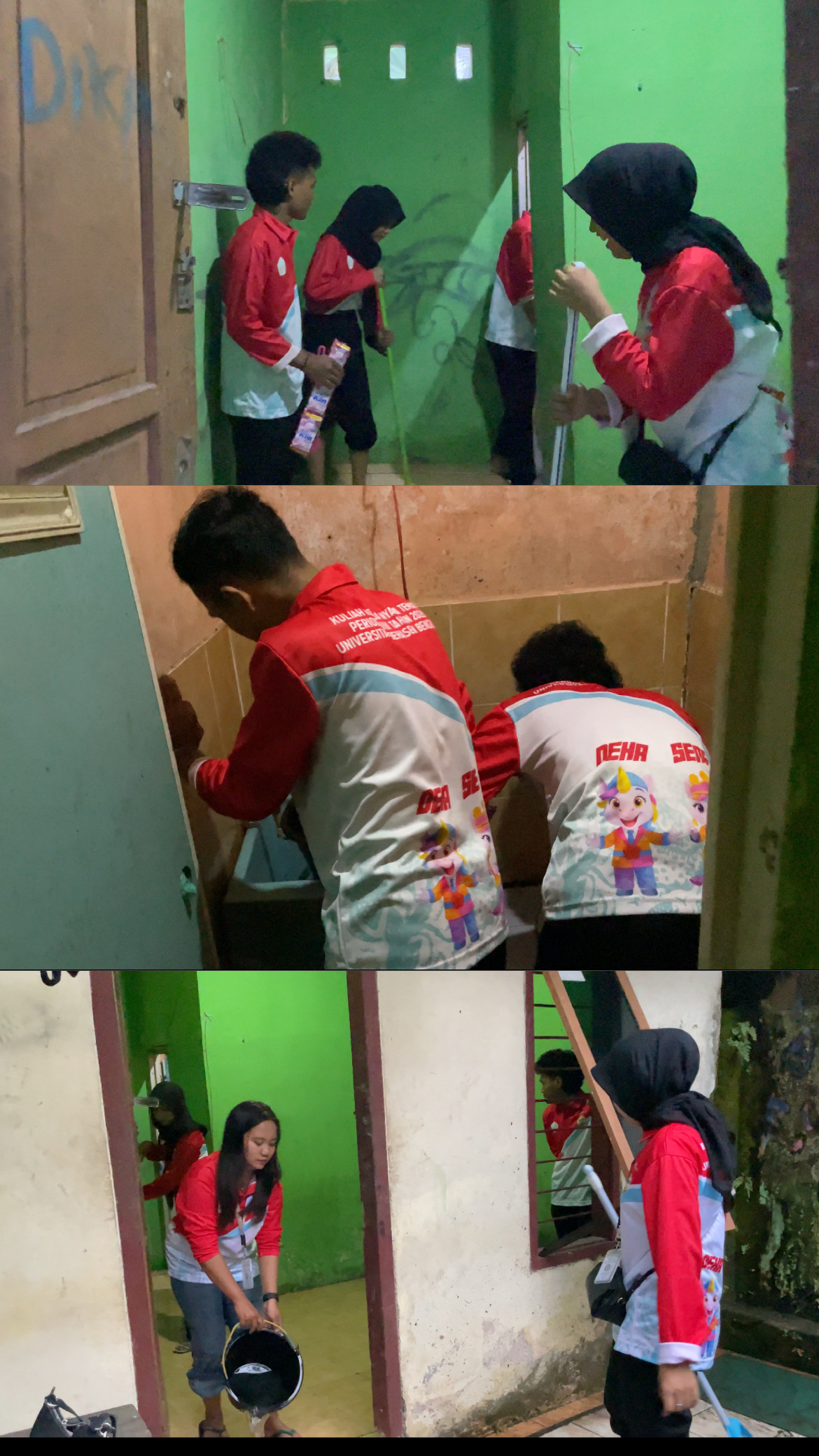 MEMBERSIHKAN POSKO