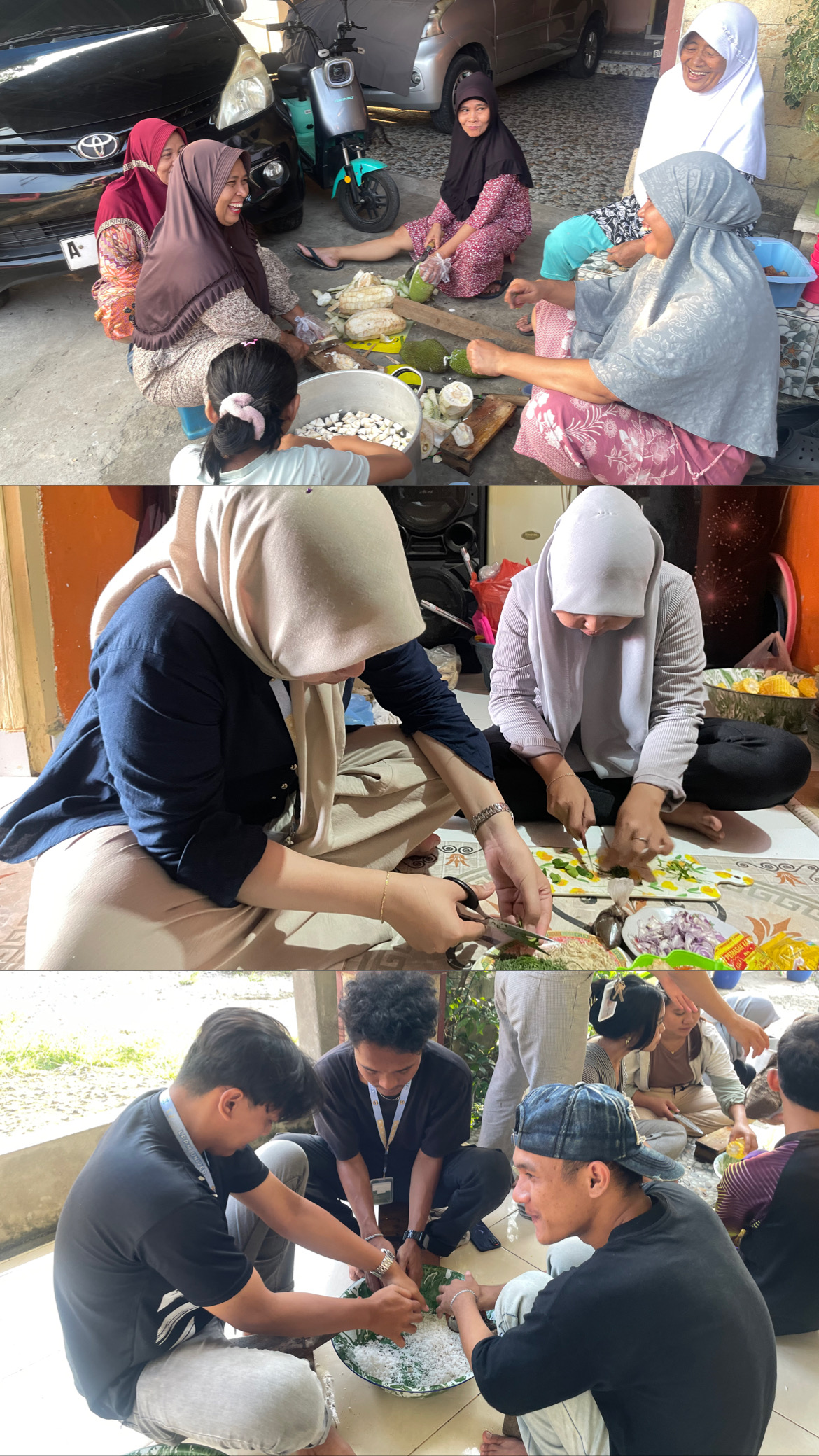 MEMASAK PERSIAPAN UNTUK SENAM DAN GOTONG ROYONG
