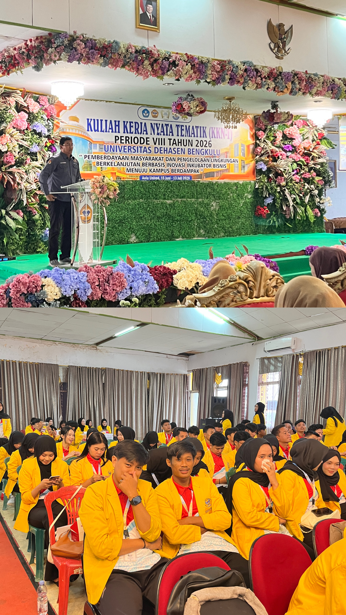 Pembukaan dan Pelepasan Mahasiswa KKN-T Periode VIII Tahun 2026 Universitas Dehasen Bengkulu
