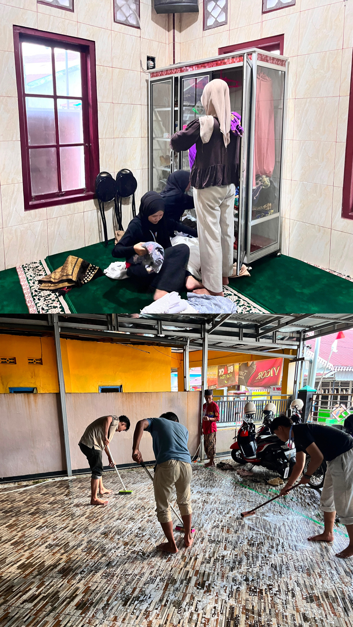 Gotong royong pembersihan masjid Al-Muahajjirin menyambut 1 muharram 1448 H 