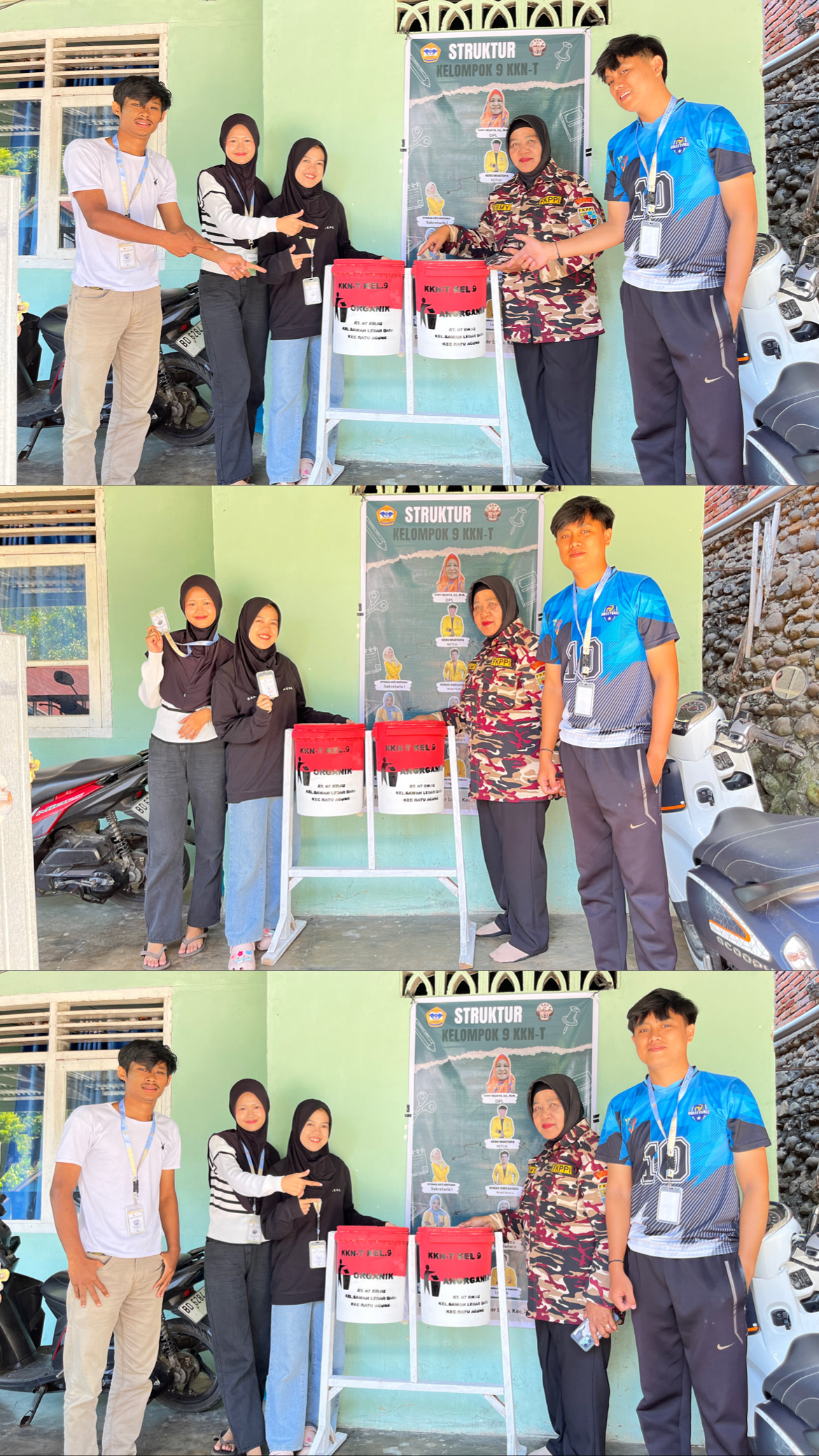 Dokumentasi Penyerahan. Tong Sampah Organik & Anorganik KKN Kelompok 9 ke DPL