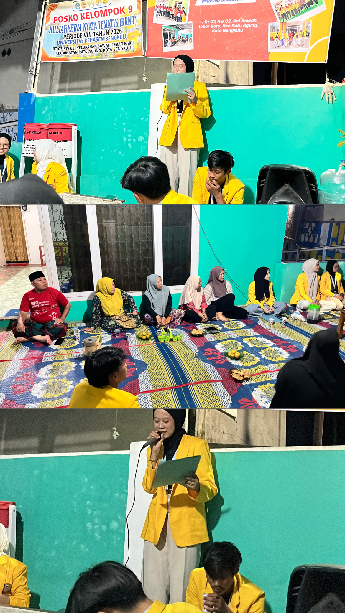 Pembukaan Sosialisasi  Pengolahan Sampah KKN Kelompok 9 RT07 RW 02