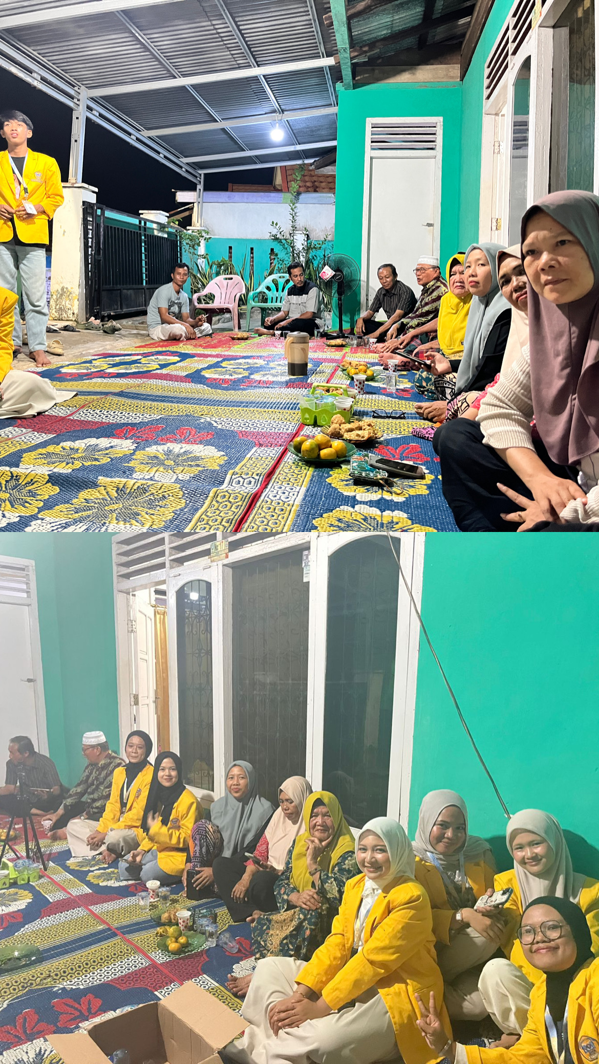 Makan bersama warga Rt 07 Rw 02 pasca Sosialisasi KKN kelompok 9 