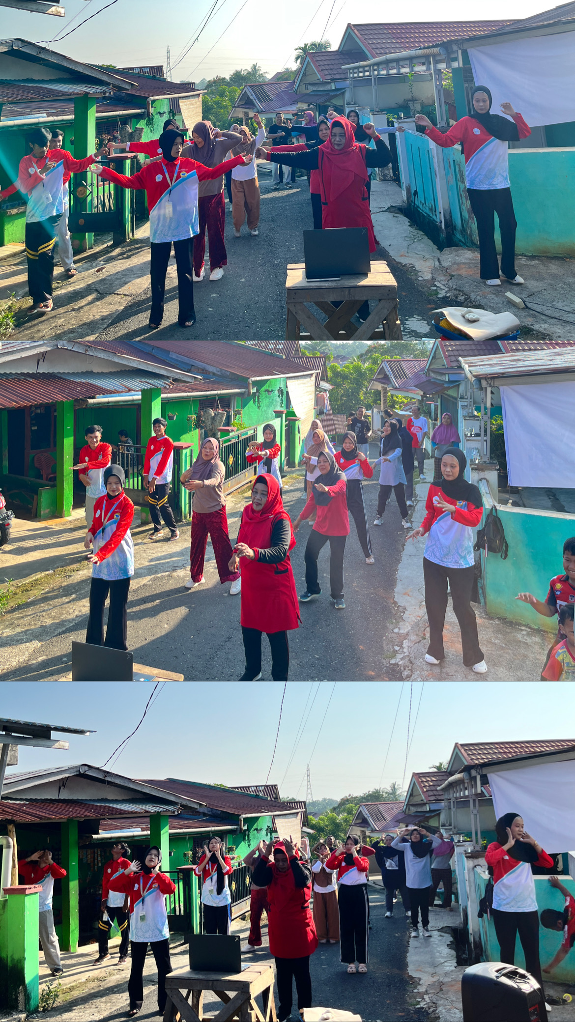 Senam Sehat Pagi Bersama KKN Kelompok 9, DPL, dan Warga RT 07
